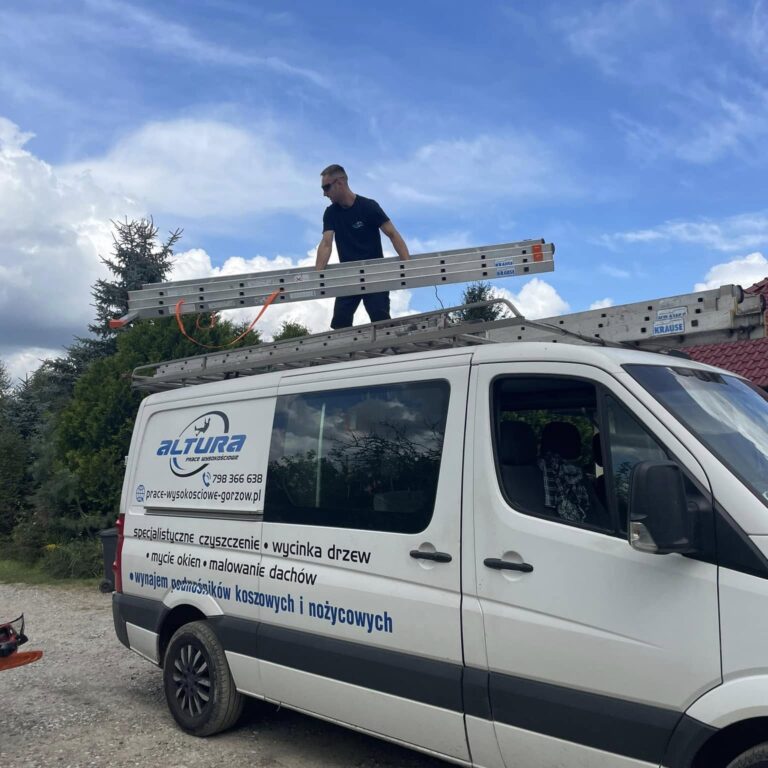 Wycinka gałęzi - Szczecin. Usługi alpinistyczne, prace wysokościowe 1